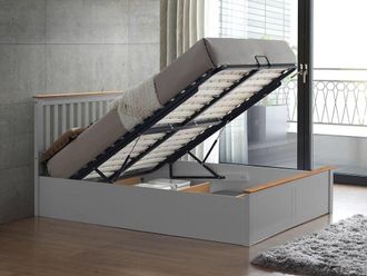 Bedmaster Malmo Wooden Ottoman Bed in Grey | Size: King