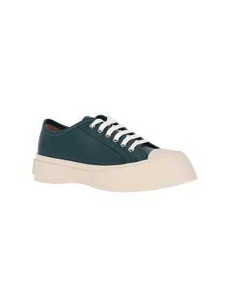 Marni Calf Leather Platform Sneaker - Green