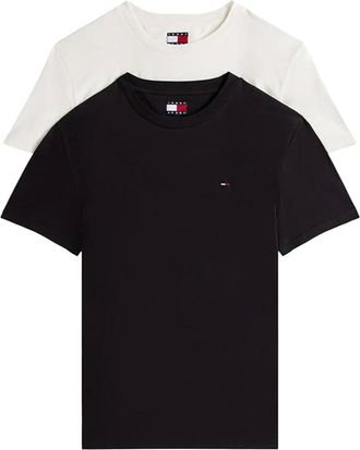 Tommy Jeans Tops, Heren, Veelkleurig, M, Katoen, Bipack T-shirt MC Coton