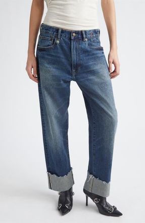 R13 Cuffed X-Boyfriend Jeans in Caslon Selvedge Blue at Nordstrom, Size 30