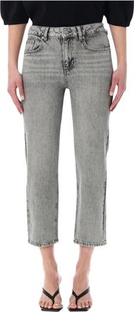 Frankie Shop Cig Straight Jeans - Dames - Cropped Jeans - Grijs - S - Katoen - Jeans
