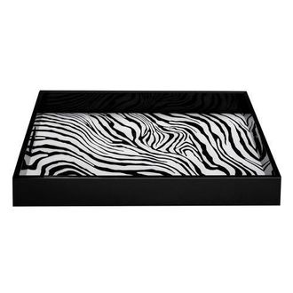 Roberto Cavalli Small Rectangular Tray in Zebrage at Nordstrom