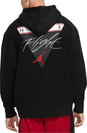 Nike Jordan Air Jordan Flight logo Printing Woven Casual Sports Pullover Black CZ1206-010