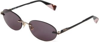 Furla Frameloze Ovale Zonnebril - Dames - Zonnebrillen - Geel - 58 MM - Nylon - Accessoires