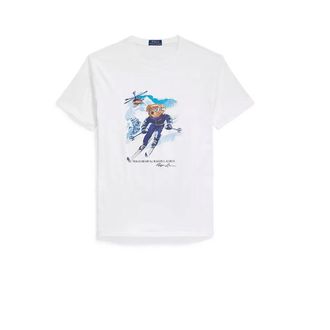 Polo Ralph Lauren T-Shirts, male, White, Size: S Crew Neck T-Shirt