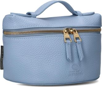 Fred De La Bretoniere Tassen, Dames, Blauw, ONE Size, Leer, Blauwe Lori Leren Handtas