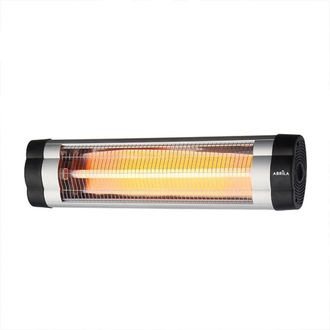 Fabrilamp Fabrilamp - Calefactor Exterior Cuarzo Austral 1500w Negro/cromo Infrarrojo Pie/pared Termost.reg.20x61x8,5cm