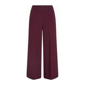King Louie wide leg high waist pantalon donkerrood