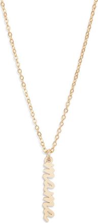 Set & Stones Mama Charm Pendant Necklace in Gold at Nordstrom