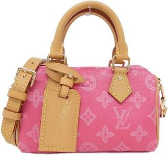Louis Vuitton Pre-owned Monogram Origin Nano Speedy Coated Canvas Bag - Dames - Vintage Handtas - Roze - ONE Size - Vintage