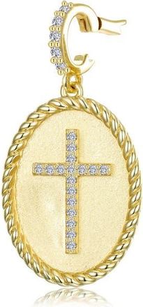 Lafonn Faith Cross Medallion Pendant Charm in Gold at Nordstrom