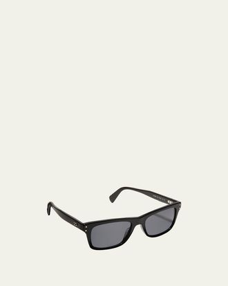 Ferragamo Mens Double Gancini Rectangle Sunglasses