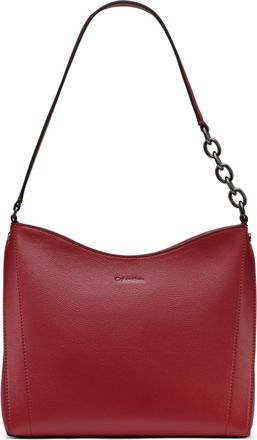 Calvin Klein Women Shoulder Nova Chain Hobo Crossbody Bag, Cranberry, One Size