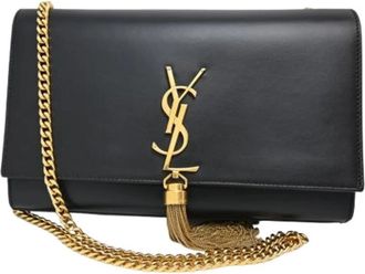 Saint Laurent Pre-owned Vintage Schoudertas - Dames - Vintage Clutch - Zwart - ONE Size - Leer - Vintage