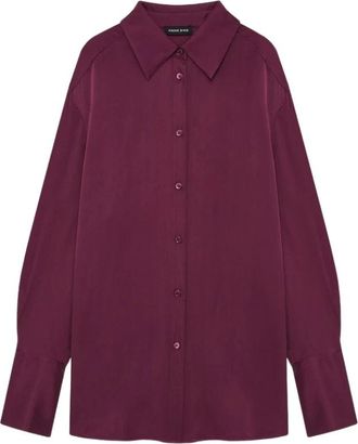 Anine Bing Bridget Shirt - Dames - Overhemden - Rood - XS - Overhemden