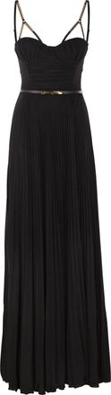 Elisabetta Franchi Red Carpet Dress In Lam&eacute; Jersey With Belt
