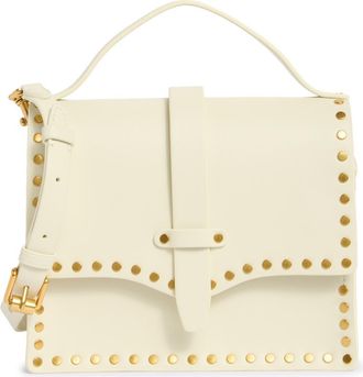 Rebecca Minkoff Nanine Studded Top Handle Bag in Porcelain at Nordstrom Rack