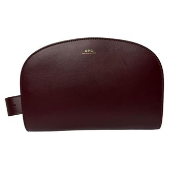 A.P.C. Pre-owned Womens Half Moon Belt Bag in Red Leather - Burgundy - One Size