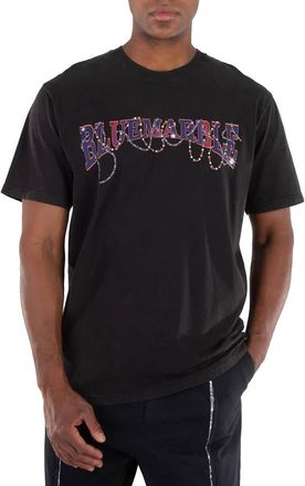 Bluemarble Mens Mardi Gras Logo Print T-Shirt