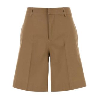 Pantaloni Torino Stretch Katoen Bermuda Shorts - Dames - Korte Broeken - Bruin - XS - Katoen - Korte Broeken