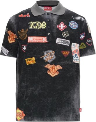 Diesel Tops, Heren, Zwart, S, Polo Shirts
