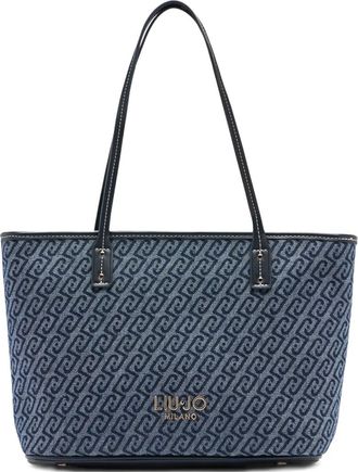 Liu Jo jacquard tote bag - women - Cotton/Polyester/Polyester/Polyurethane Resin - One Size - Blue
