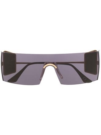 Retro Superfuture Pianeta rectangle-frame sunglasses - women - Metal - One Size - Black