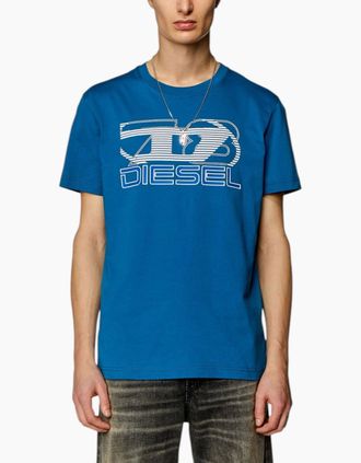 Diesel Mens Diesel Mens T Shirts Diegor K74 Graphic Logo Tee - Blue - Size: 38