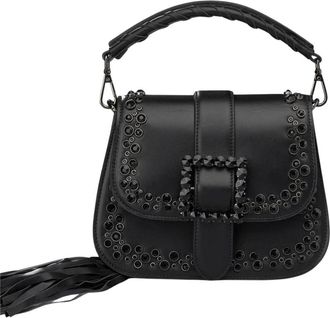 Alma En Pena Strass handtas - Dames - Handtassen - Zwart - ONE Size - Leer - Tassen