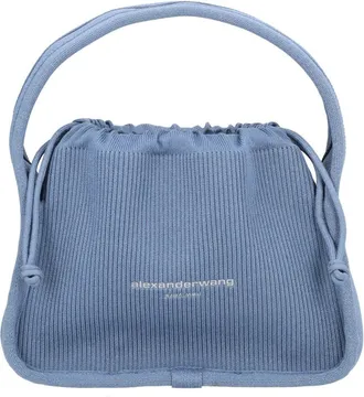 Alexander Wang Neutrals Ryan Soft Ribbed Drawstring Handbag