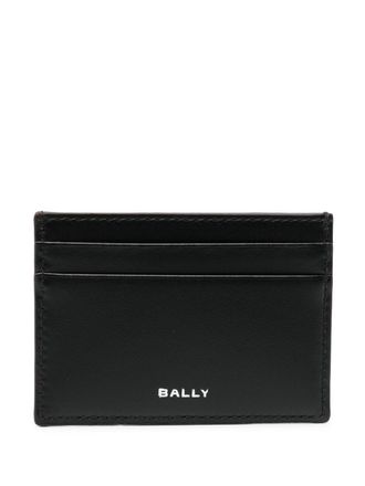 Bally stripe-detail leather card holder - Brown