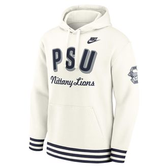 Nike Penn State Legacy Retro Mens Nike Mens College Pullover Hoodie in White | 02K30G1XPSV-MPS