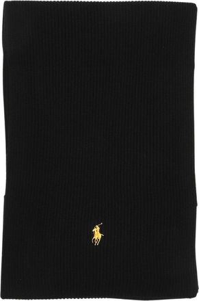 Polo Ralph Lauren Accessoires, Heren, Zwart, ONE Size, Wol, Wollen sjaal