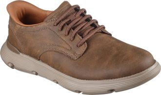 Skechers Garza Duran Leather Mens Taupe Trainers - UK 6