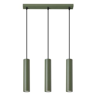 Sollux Lighting L&aacute;mpara de techo verde oliva acero alt. 45 cm