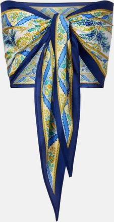 Etro Top a fascia in seta con stampa