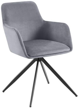 Clp Silla De Comedor Olema En Terciopelo Gris Oscuro