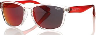 Superdry Sonnenbrille SUPERDRY Modell 996056, Herren, transparent, rot, mehrfarbig, transparent, Sonnenbrillen Sonnenbrille, Form Karree/Eckig, Logoschriftzug 