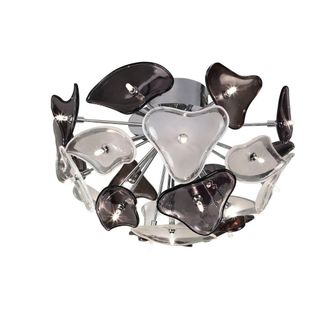 Netlighting Otto Ceiling 2 G4 Chrome Black Glass NOT LED CFL Compatible in Grey