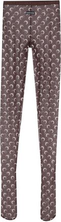 Marine Serre Moonogram Mesh Tights - Womens - Spandex/Elastane/Polyester