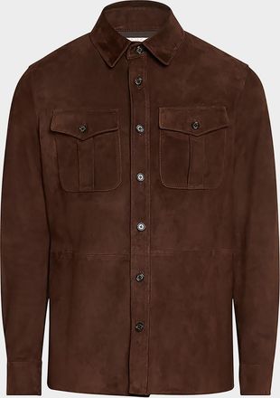 Ralph Lauren Purple Label Suede Overshirt