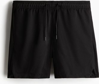 H&M Mesh-Shorts in Regular Fit - Schwarz