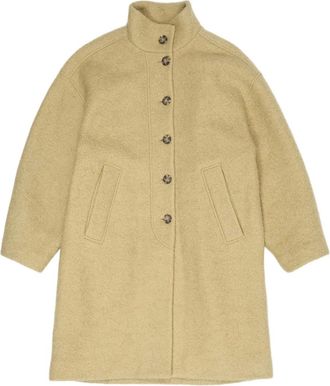 Bimba & Lola Bouclé jas met knopen - Beige