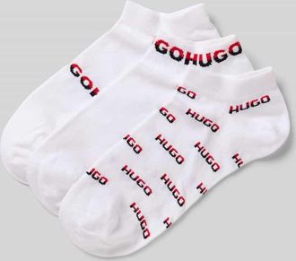 HUGO BOSS Sneakersocken mit Label-Detail im 3er-Pack in Weiss, Größe 39-42