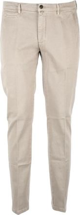 BRIGLIA 1949 Heren, Broeken, Beige, Maat: W47 Katoen