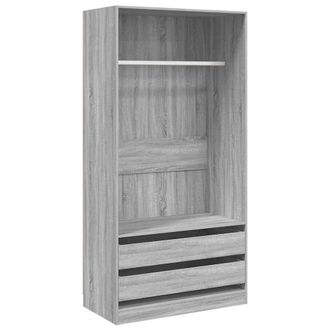 vidaXL Vidaxl - Armario De Madera Contrachapada Gris Sonoma 100x50x200 Cm