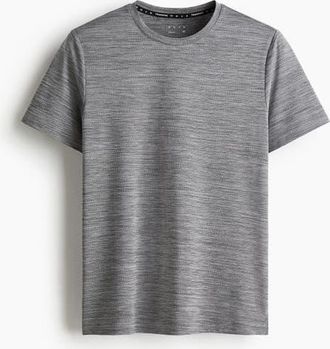 H&M Mesh Sports T-shirt With Drymove in Gray Melange at Nordstrom, Size Xxx-Large