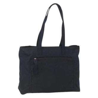 Prada Pre-owned Tote Bags, female, Black, Size: ONE SIZE Pre-owned Nylon Tote Bag