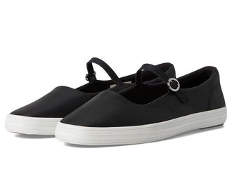 Keds Square Toe Mary Jane Womens Shoes Black Leather : 7.5 B - Medium, Polyester
