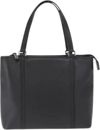 Burberry Pre-owned Handbags, female, Black, Size: ONE SIZE Pre-owned Leather Handbag